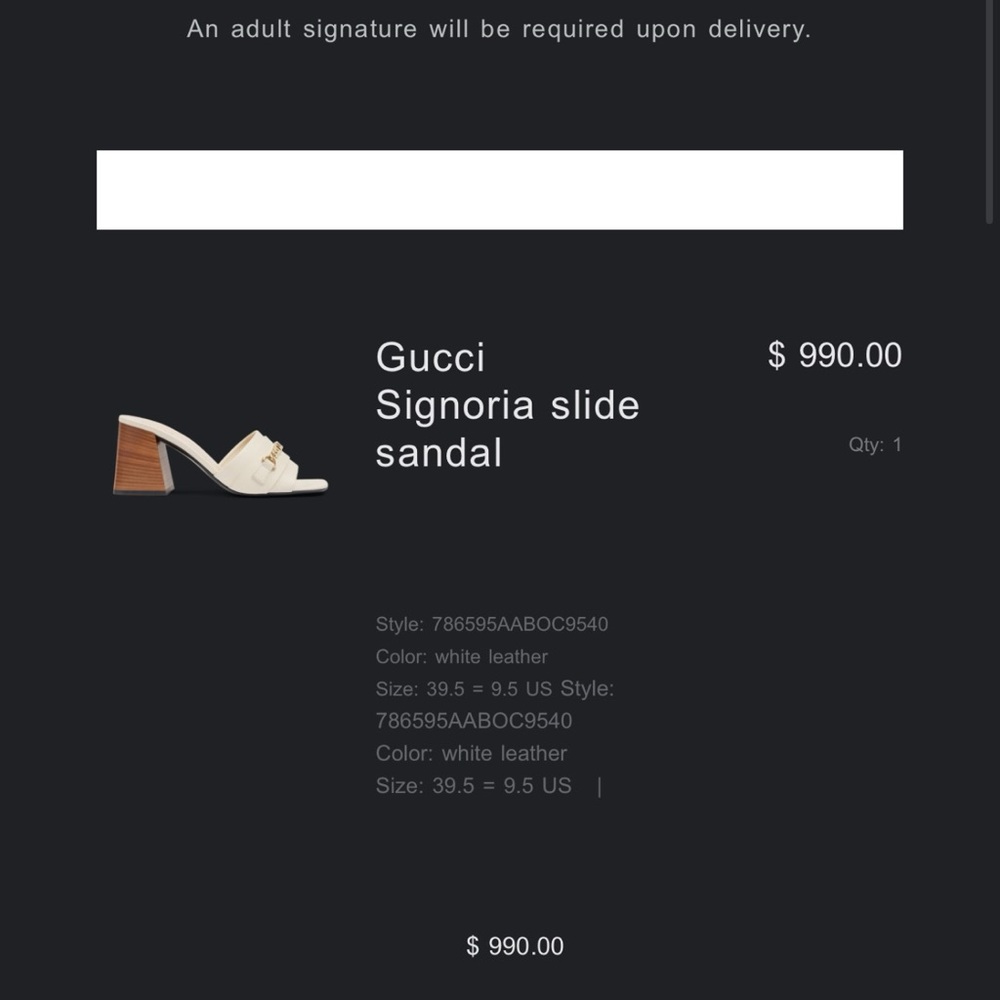 Gucci Cream Leather Chain-Trim Mules - Picture 9 of 9
